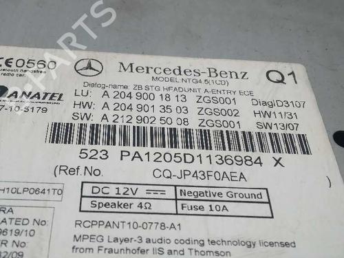 Radio MERCEDES-BENZ C-CLASS (W204)  | BP14245098E6 