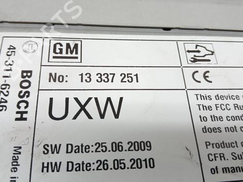 Radio CHEVROLET CRUZE (J300)  | BP29359906E6 