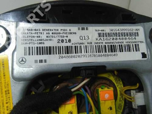 Driver airbag MERCEDES-BENZ C-CLASS (W204) C 200 CDI (204.001) | BP2795798C9 