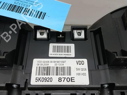 Instrument cluster VW GOLF VI (5K1) 1.6 TDI | BP24395372C47  - Image 6
