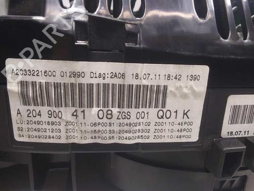 Instrument cluster MERCEDES-BENZ C-CLASS (W204) C 220 CDI (204.008) | BP18881765C47 