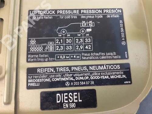 Fuel flap MERCEDES-BENZ C-CLASS Coupe (CL203) C 220 CDI (203.706) | BP9277147C131 