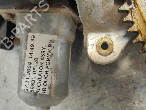 Rear right window mechanism TOYOTA COROLLA Verso (ZER_, ZZE12_, R1_) 2.0 D-4D (CUR10_, CUR10R) | BP26206291C25 