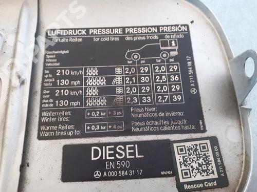 Tanklokket MERCEDES-BENZ E-CLASS (W211) E 280 CDI (211.020) | BP7315577C131 