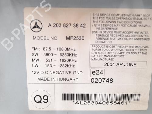 Radio MERCEDES-BENZ C-CLASS Coupe (CL203) C 200 CDI (203.707) | BP12783544E6 