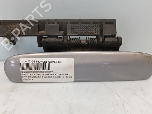 Used Rear right exterior door handle CITROËN XSARA PICASSO (N68) 2.0 HDi (90 hp) 19019995