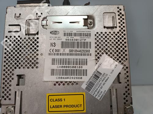 Radio PEUGEOT 607 (9D, 9U) 2.7 HDi 24V | BP28950296E6 