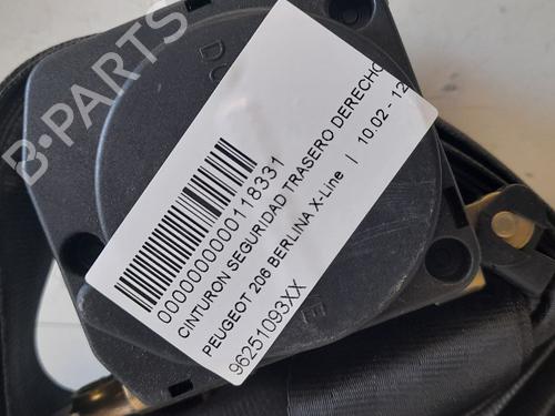 Rear right seatbelt PEUGEOT 206 Hatchback (2A/C) 1.4 LPG | BP12695271I28 