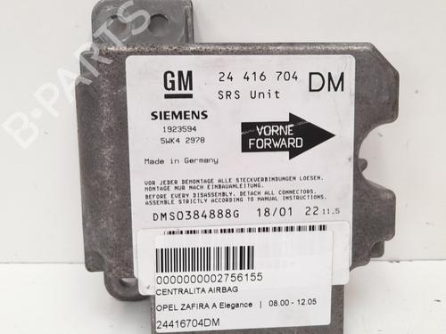 Airbag module OPEL ZAFIRA A MPV (T98) 2.0 DTI 16V (F75) (101 hp) 24416704 | 24416704 | 5WK42978 |