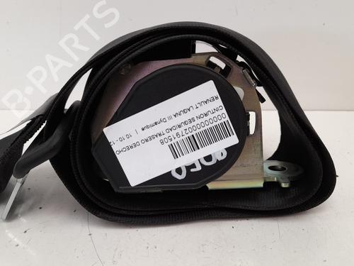 Used Rear right seatbelt RENAULT LAGUNA III (BT0/1) 2.0 dCi (BT07, BT0J, BT14, BT1A, BT1S) (131 hp) 12851859