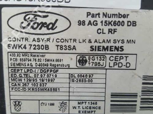 Comfort control module FORD FOCUS I (DAW, DBW) 1.6 16V Flexifuel | BP12701123M56 