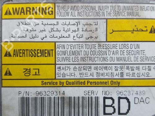 ECU airbags DAEWOO NUBIRA (J100) 1.6 | BP12784101M53 