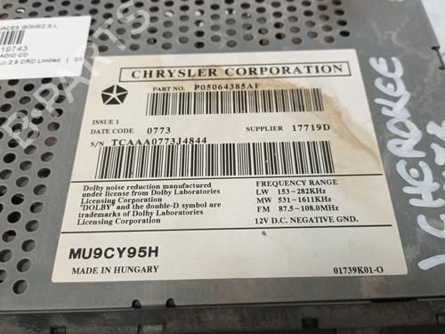Bilradio JEEP CHEROKEE (KJ) 2.8 CRD 4x4 | BP25606815E6 