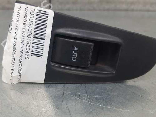 Used Right rear window switch Right rear window switch TOYOTA AVENSIS Estate (_T25_) 1.8 VVT-i (ZZT251_, ZZT251R) (129 hp) 12729484 12729484