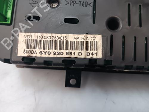 Instrument cluster SKODA FABIA I (6Y2)  | BP26238929C47 