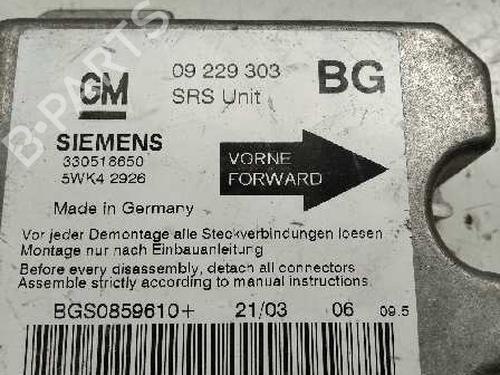 ECU airbags OPEL ZAFIRA A MPV (T98) 2.0 DTI 16V (F75) | BP12701784M53 