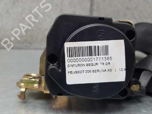 Used Rear right seatbelt PEUGEOT 206 Hatchback (2A/C) 2.0 HDI 90 (90 hp) 12721487