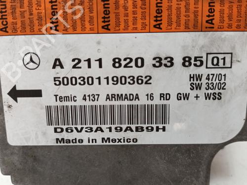 ECU airbags MERCEDES-BENZ E-CLASS (W211) E 270 CDI (211.016) | BP15959924M53 