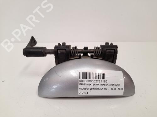Used Rear right exterior door handle PEUGEOT 206 Hatchback (2A/C) 1.9 D (69 hp) 12773823
