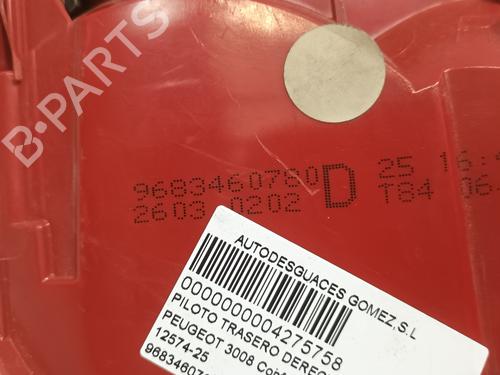 Right taillight PEUGEOT 3008 I MPV (0U_) 1.6 HDi | BP26594615C35 