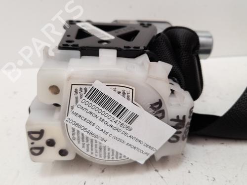 Used Front right seatbelt MERCEDES-BENZ C-CLASS Coupe (CL203) C 200 Kompressor (203.745) (163 hp) 12756281