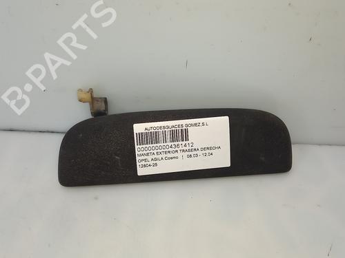 Used Rear right exterior door handle OPEL AGILA A (H00) 1.2 16V (F68) (75 hp) 30593636