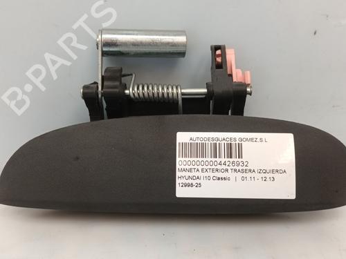 Used Rear left exterior door handle HYUNDAI i10 I (PA) 1.1 (69 hp) 29970072