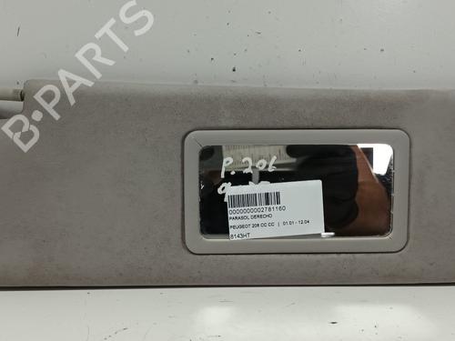 Used Right sun visor PEUGEOT 206 CC (2D) 2.0 S16 (136 hp) 12777103