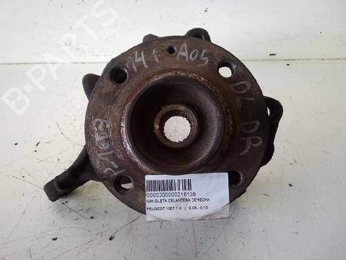 Used Right front steering knuckle PEUGEOT 1007 (KM_) 1.4 (75 hp) 12744766
