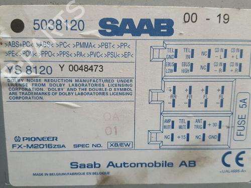 Radio SAAB 9-5 (YS3E) 2.0 t | BP12714704E6 