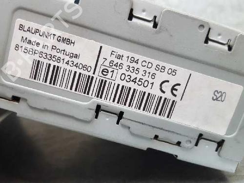 Radio FIAT CROMA (194_) 1.9 D Multijet (194AXB1B) | BP12745749E6 