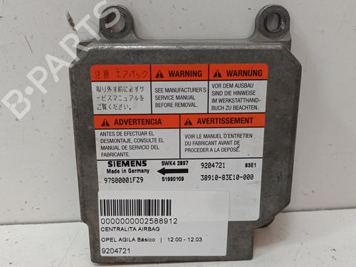 Airbag module OPEL AGILA (A) (H00) 1.2 16V (F68) (75 hp) 15959077