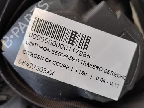 Rear right seatbelt CITROËN C4 Coupe (LA_)  | BP12694946I28 