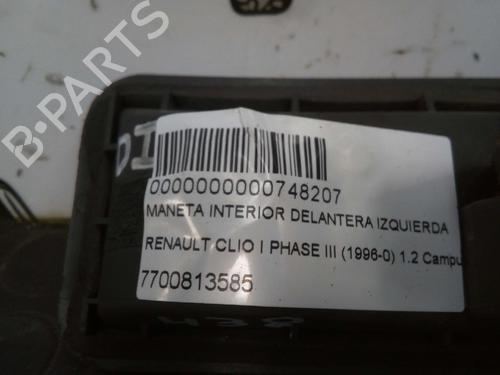 Used Front left interior door handle RENAULT CLIO I (B/C57_, 5/357_) 1.2 (5/357Y, 5/357K) (54 hp) 12810547