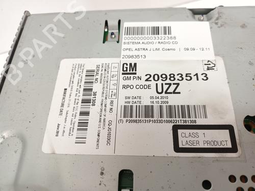Radio OPEL ASTRA J (P10)  | BP12792717E6 