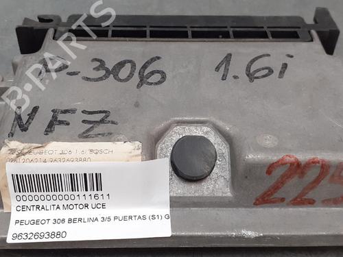 Used Engine control unit (ECU) PEUGEOT 306 (7B, N3, N5) 1.6 SR (89 hp) 12690266