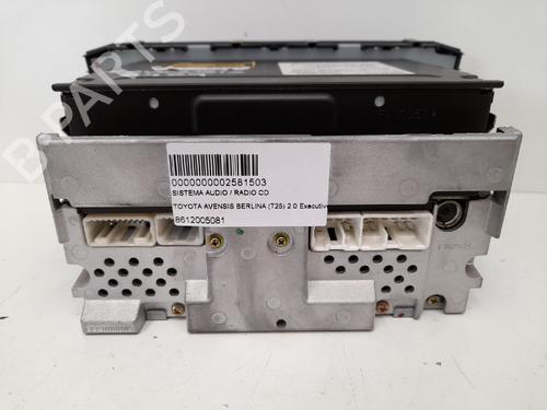 Radio TOYOTA AVENSIS Saloon (_T25_) 2.0 VVT-i (AZT250_, AZT250R) | BP12767425E6 