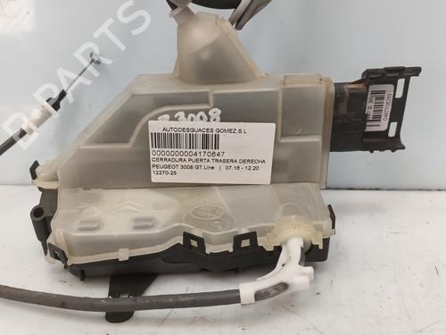 Fechadura trás direita PEUGEOT 3008 II SUV (MC_, MR_, MJ_, M4_) 1.2 THP/ PureTech 130 (MRHNSM, MRHNSU, MRHNSJ, MRHNYW,... (131 hp) 26504515