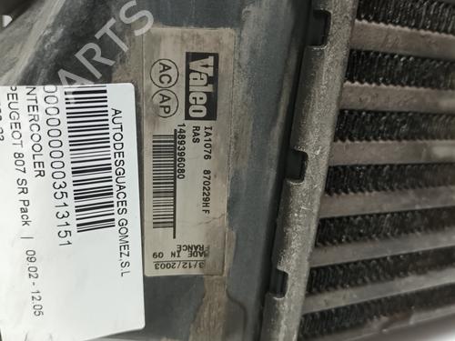 Intercooler PEUGEOT 807 (EB_) 2.0 HDi | BP17005740M30 