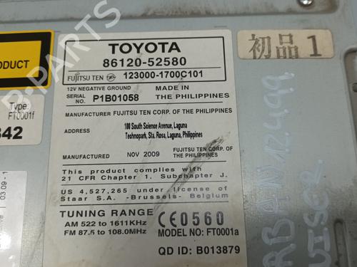 Radio TOYOTA URBAN CRUISER (_P1_)  | BP25917669E6 