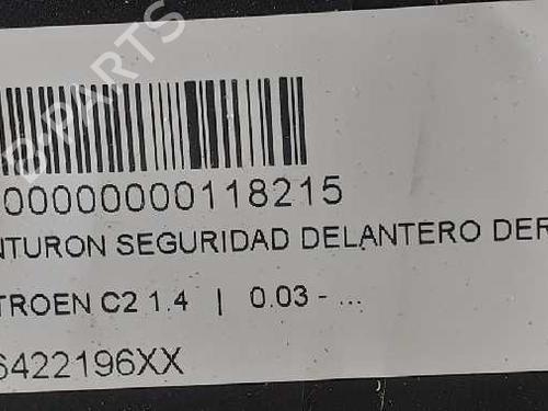 Front right seatbelt CITROËN C2 (JM_) 1.4 | BP12695176I25 