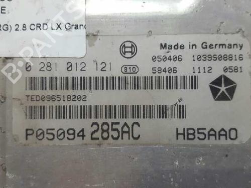 Engine control unit (ECU) CHRYSLER VOYAGER IV (RG, RS) 2.8 CRD | BP12710059M57 