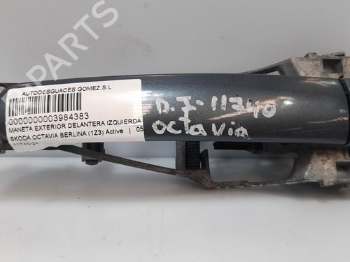 Used Front left exterior door handle SKODA OCTAVIA II (1Z3) 1.9 TDI (105 hp) 19276473
