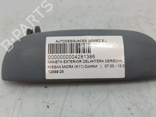 Used Front right exterior door handle NISSAN MICRA II (K11) [1992-2007]  26686930