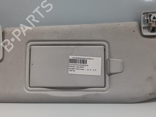 Used Left sun visor PEUGEOT 208 I (CA_, CC_) 1.4 HDi (68 hp) 18471902