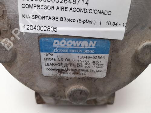 AC compressor KIA SPORTAGE SUV (K00) 2.0 i 16V 4WD | BP12770666M34 