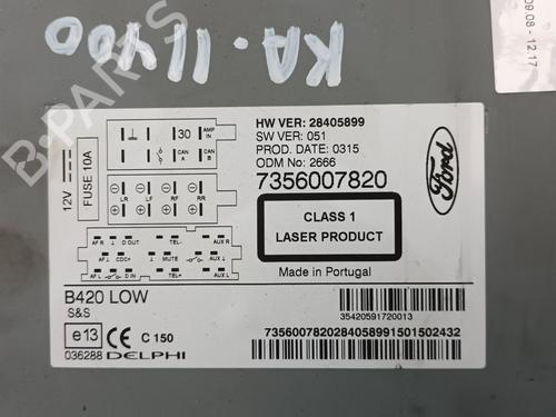 Radio FORD KA (RU8) 1.2 | BP17070037E6 