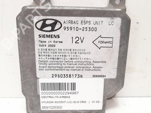 Kollisjonspute styreenhet HYUNDAI ACCENT II (LC) 1.5 CRDi (82 hp) 12750390
