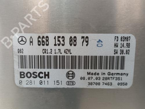 Engine control unit (ECU) MERCEDES-BENZ A-CLASS (W168) A 170 CDI (168.009, 168.109) | BP17095620M57 