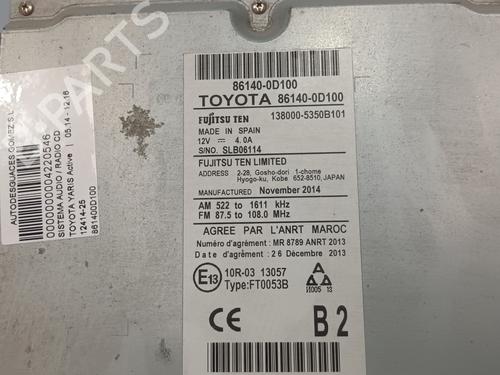 Radio TOYOTA YARIS (_P13_) 1.4 D (NLP130_, NLP130) | BP26431651E6 